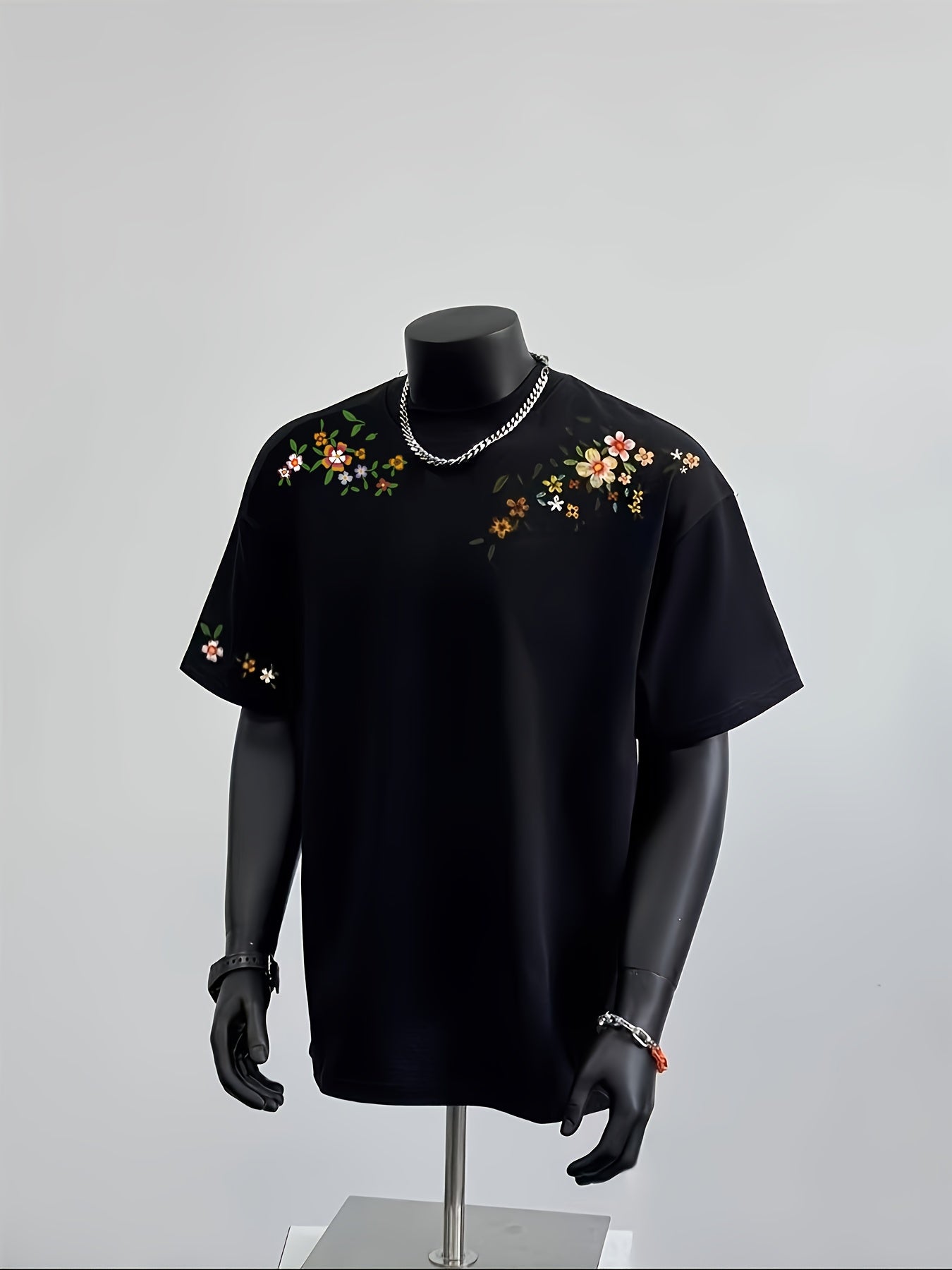 Men&Apos;S Floral Print T-Shirt - Casual Summer Short Sleeve Tee with Vibrant Floral Design, Round Neck, Lightweight & Breathable for Casual Attire, Everyday Tshirt | Floral Print Tee | Comfortable Fit, T Shirt