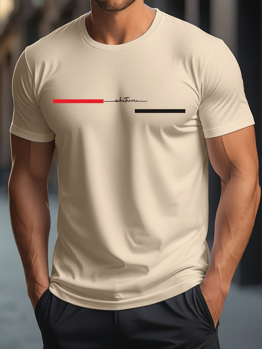 Men'S Casual Crew Neck T-Shirt with "BRO" Print - Soft, Breathable, Short Sleeve Top for Casual Attire, Everyday Tshirt|Minimalist Design|Comfortable Fit