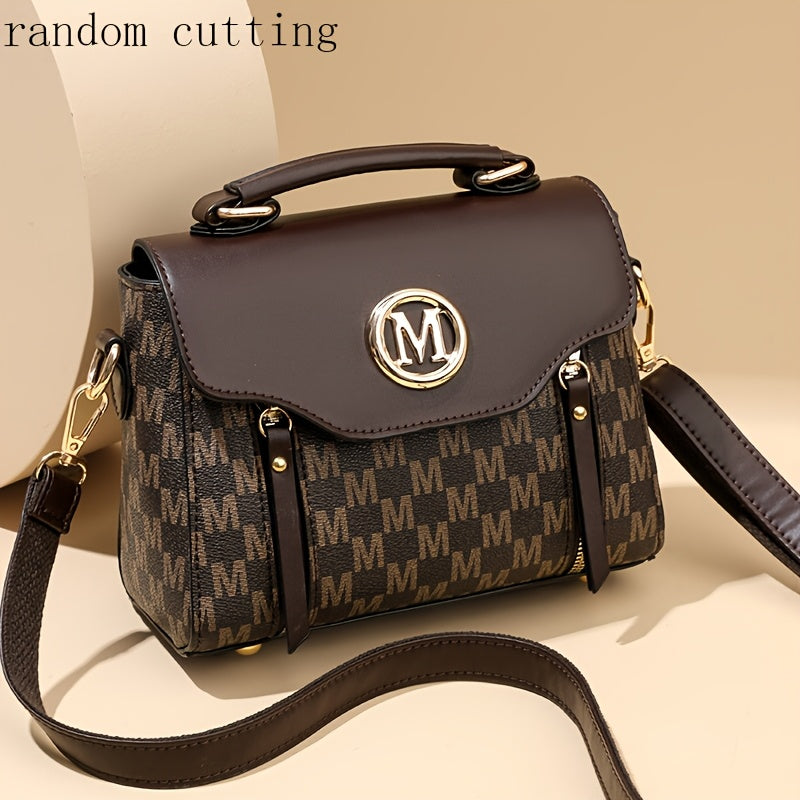 Sac Femme Élégant et Tendance – Design « M », Fermeture Zippée, Bandoulière Détachable et Ajustable, Idéal Sorties Quotidiennes et Shopping