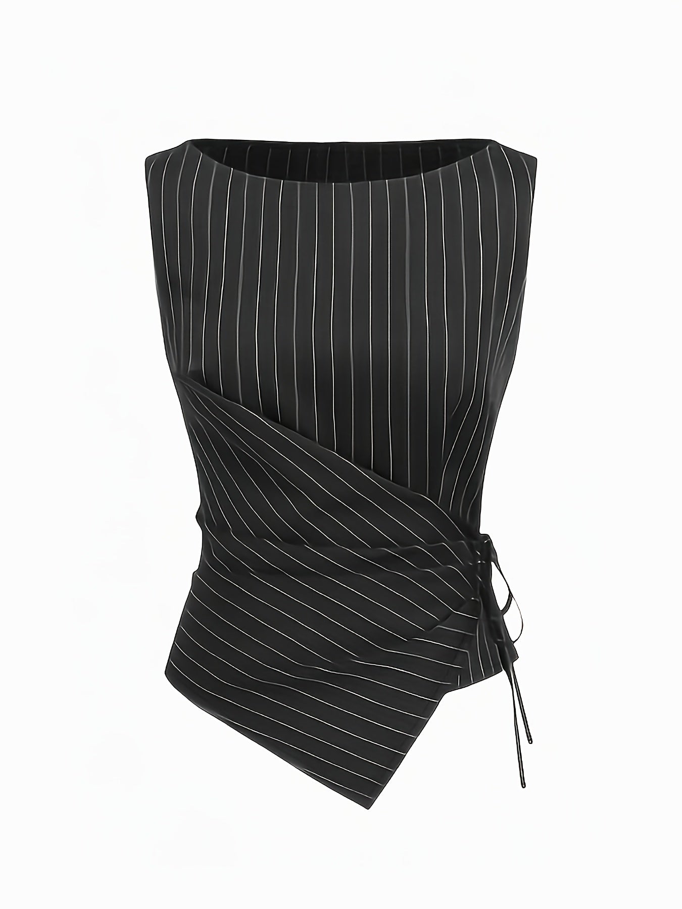 Ensemble deux pièces rayé pour femme, style décontracté chic