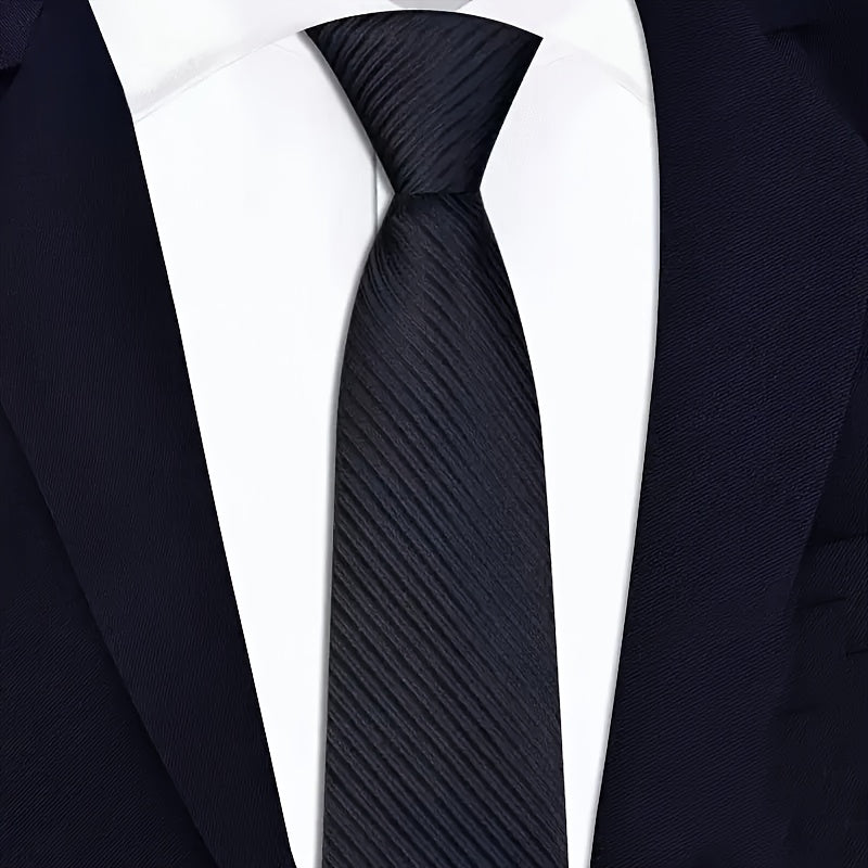 Lot de 3 Cravates Homme à Fermeture Éclair – Noir, Tenue Formelle