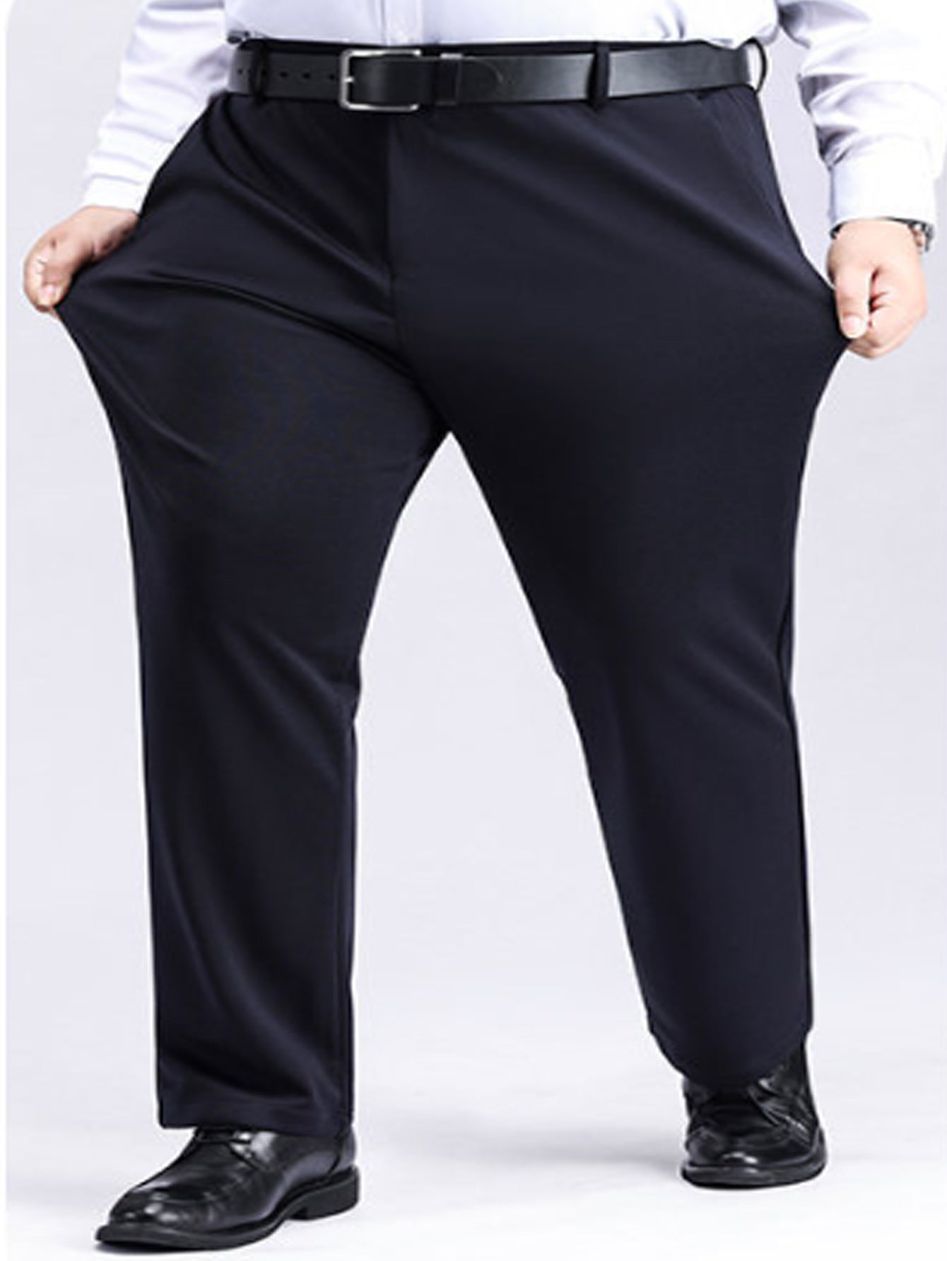 Pantalons Homme Classiques – Jambe Large, Anti-Rides, Stretch, Business & Formels, Loose Fit