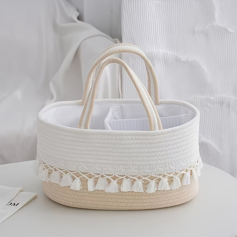 Premium Multi-Compartment Baby Diaper Caddy Organizer
