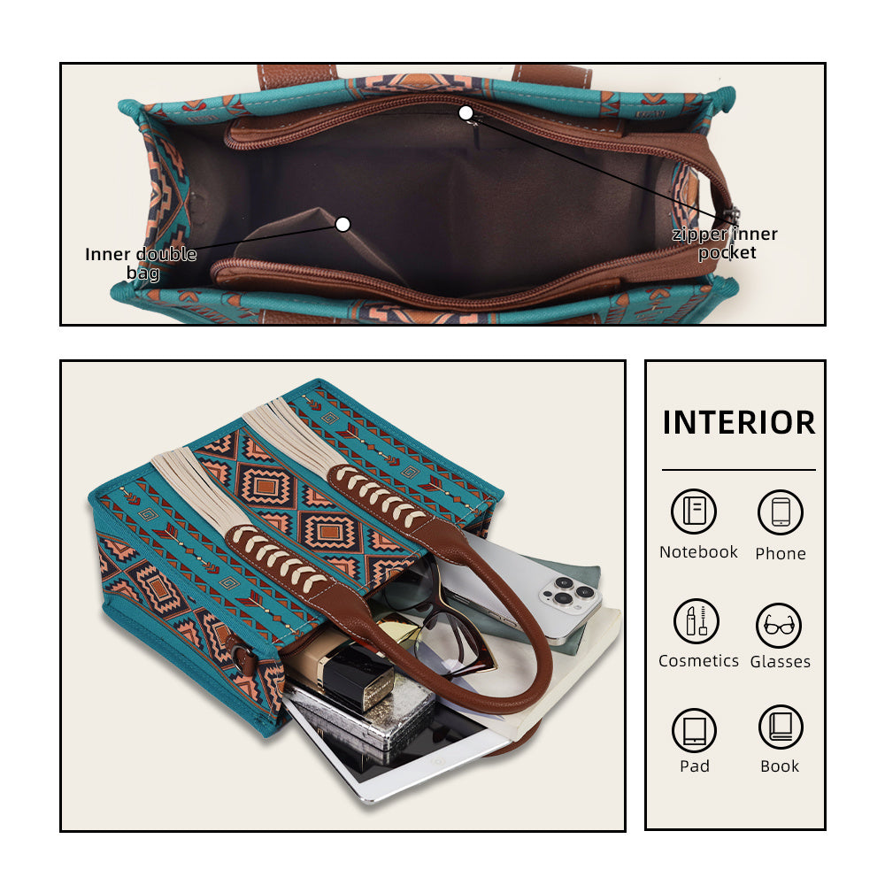 Sac Boho pour femmes – sac fourre-tout de voyage bohème, sac vintage et sac à bandoulière pour femme, sac à bras avec corde tressée, sac de week-end grande capacité, sac western élégant et décontracté