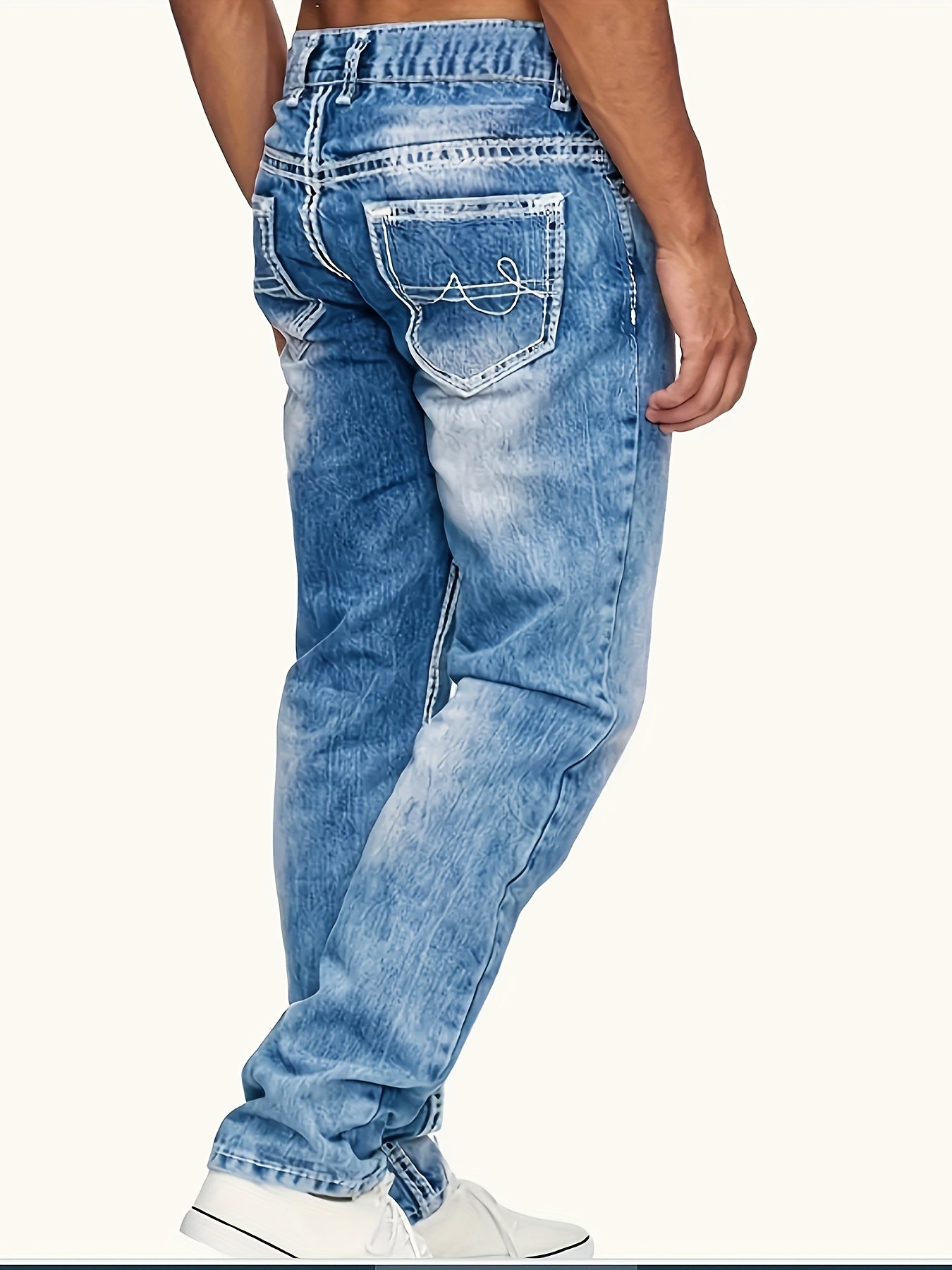 Jean épais pour homme – denim extensible non transparent, coupe skinny, lavable en machine, idéal usage quotidien et formel, vêtement toutes saisons, basique polyvalent de qualité