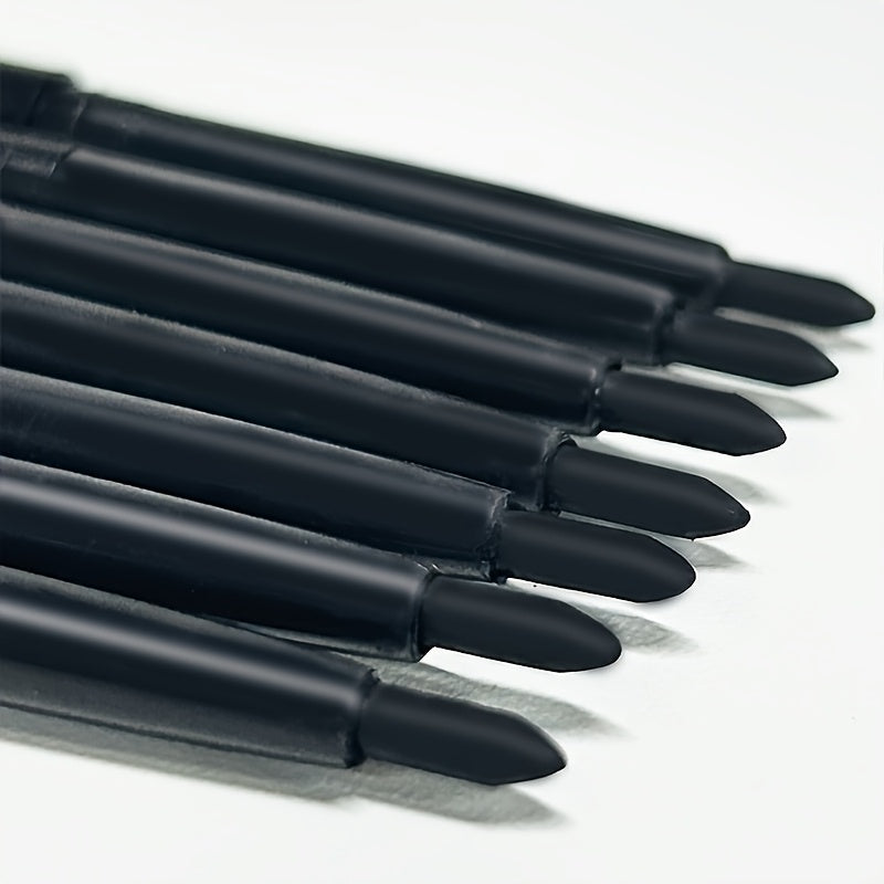 Set de 12 Eyeliners Gel – Noir Longue Tenue, Résistant aux Traces, Pointe Fine, Pour Traits et Sourcils, Kit Voyage