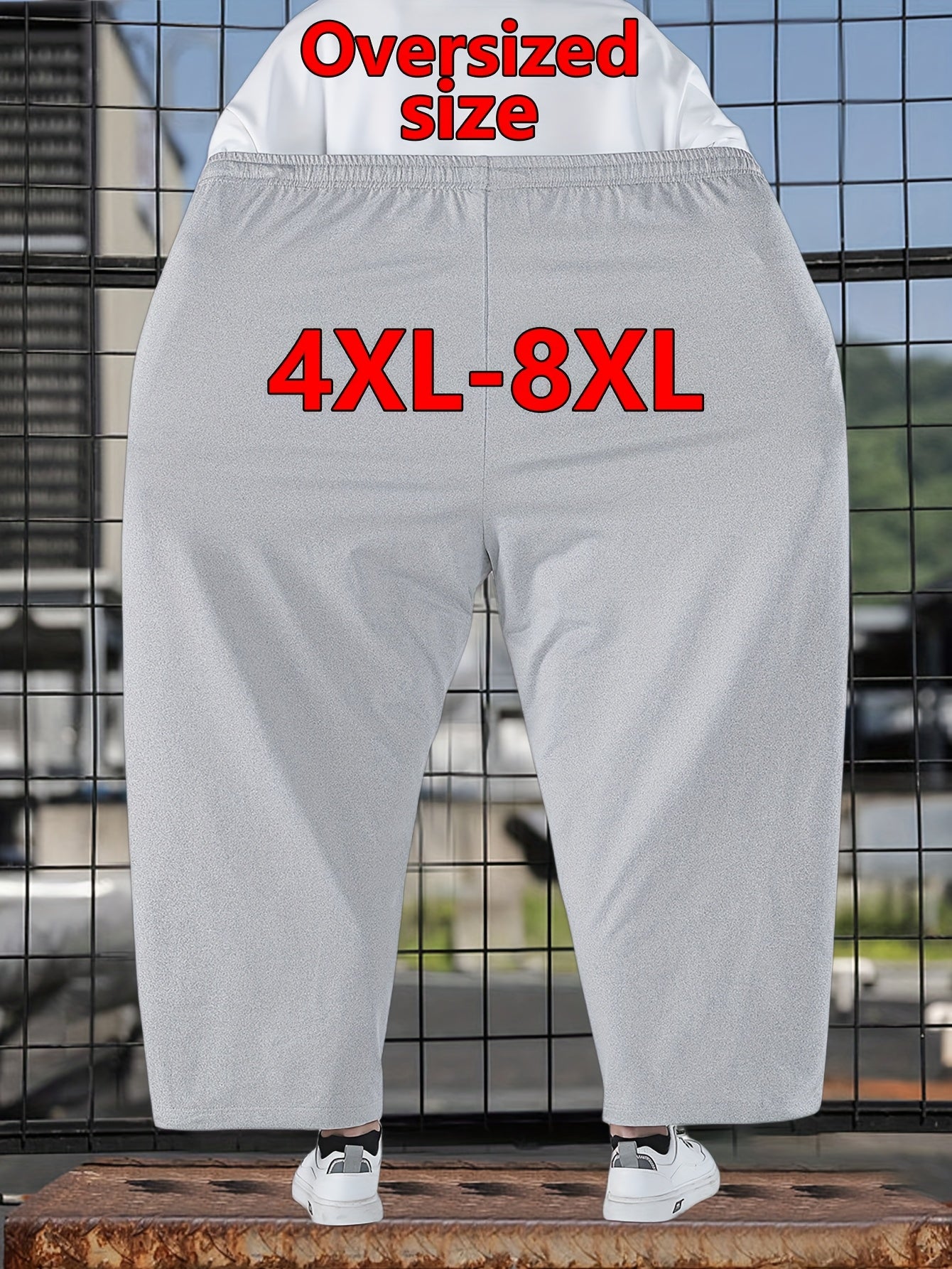 Joggers Homme Grande Taille 4XL-8XL – Cordon, Loose Fit, Jambe Large, Tout Saison