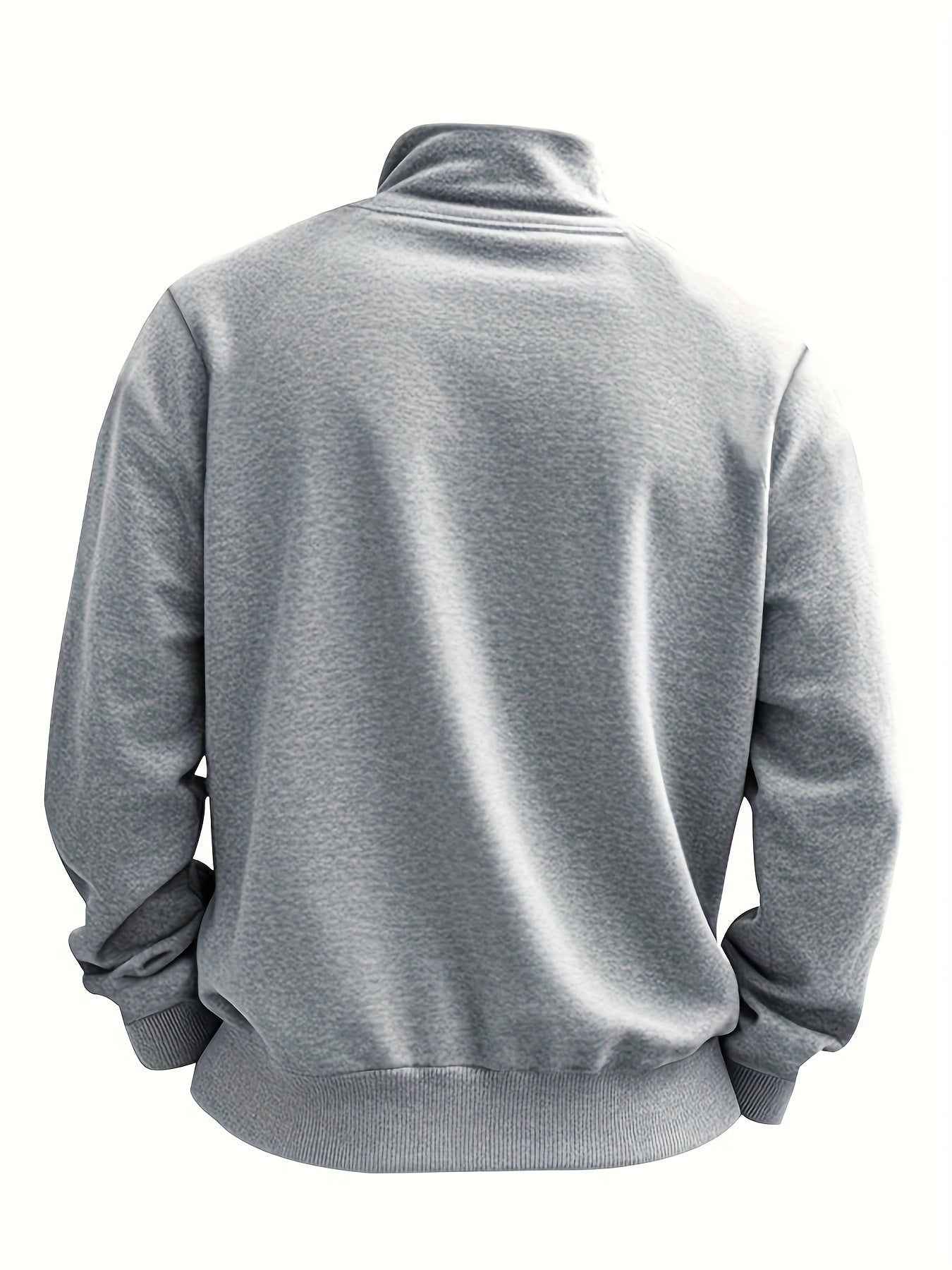 Men'S Thickened Long Sleeve Shirt - Half-Zip, Versatile Long Sleeve Turn- Collar Base Layer Top with Chest Pocket, Suitable for Autumn/Winter, Winter Clothing, Autumn Apparel, Classic Collar, Durable Fabric, Warm Material, Ba