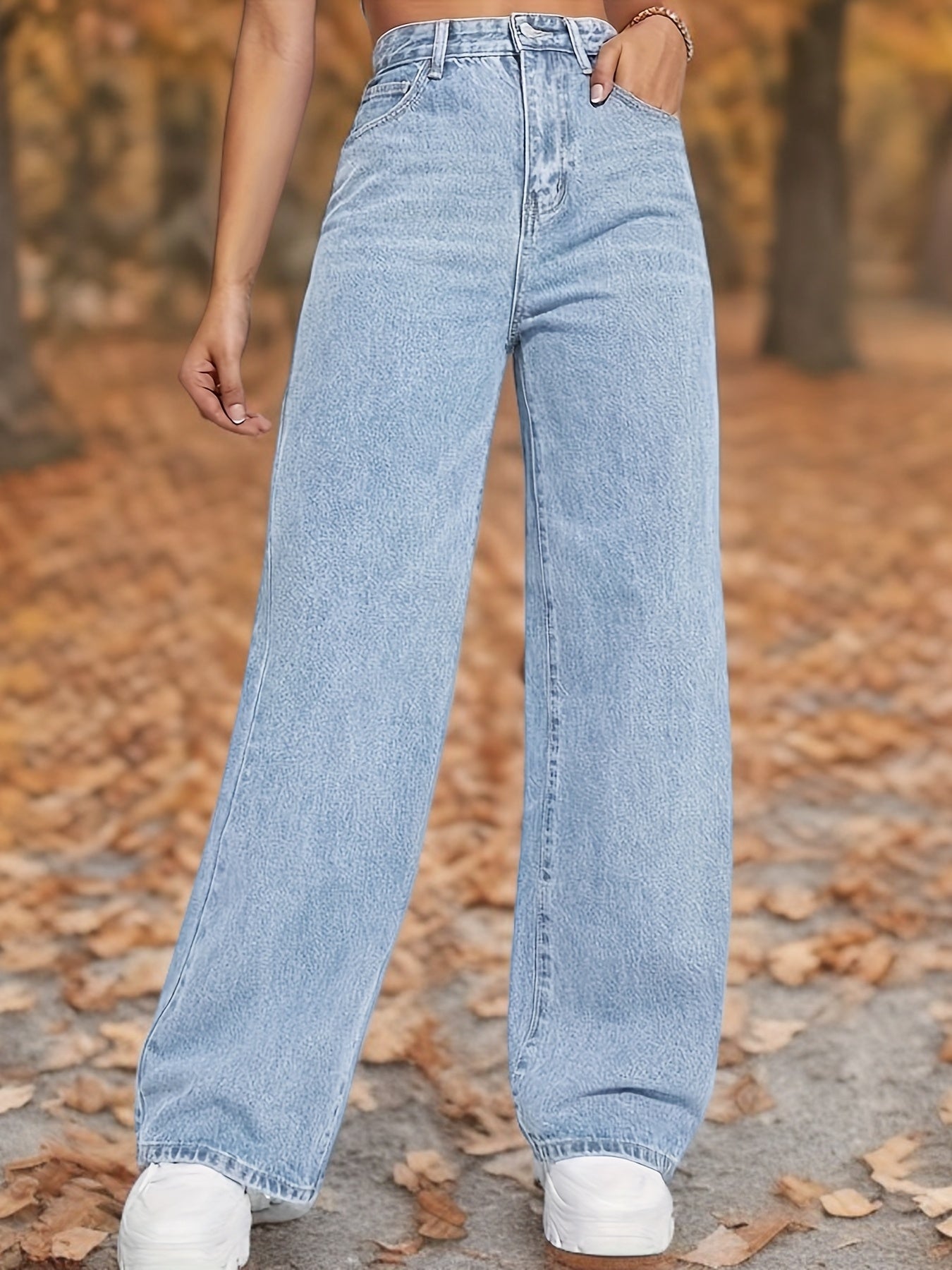 Pantalon Femme Élégant Slim Fit – Jambe Droite, Taille Moyenne avec Fermeture Zippée, Couleur Unie