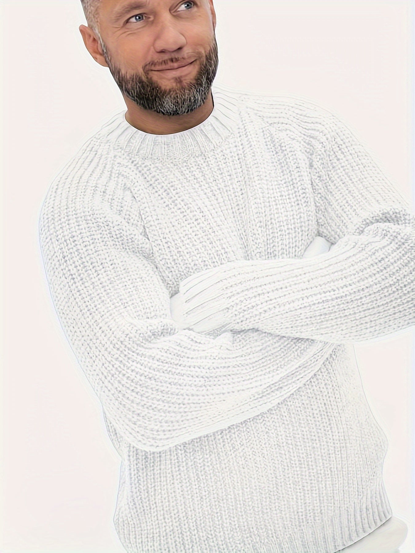 Men'S Premium Knit Sweater - Warm, Non-Pilling, Crew Neck, Regular Fit for Fall/Winter - Ideal for Casual Wear