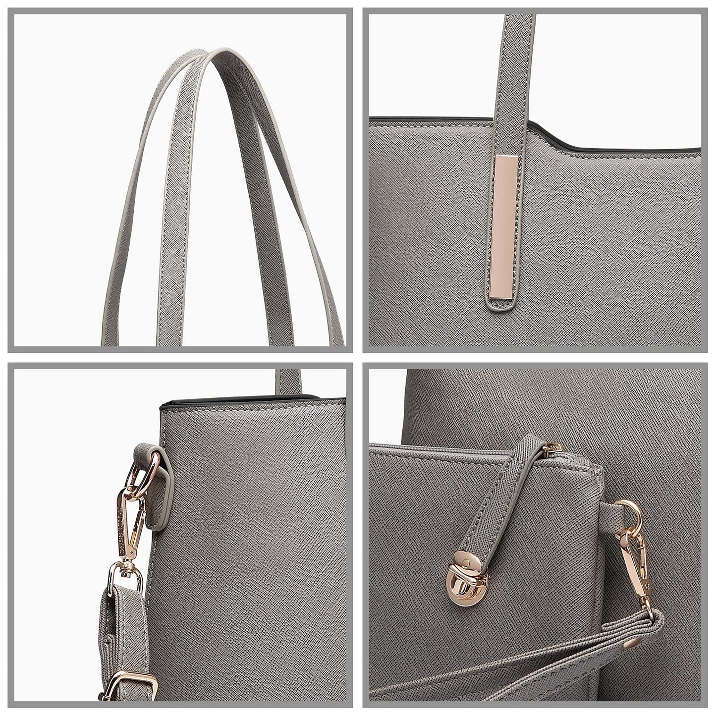 Set de 3 Sacs Cabas Misslulu en Cuir PU – Sac à Main, Sac à Épaule et Sac d’École pour Femmes