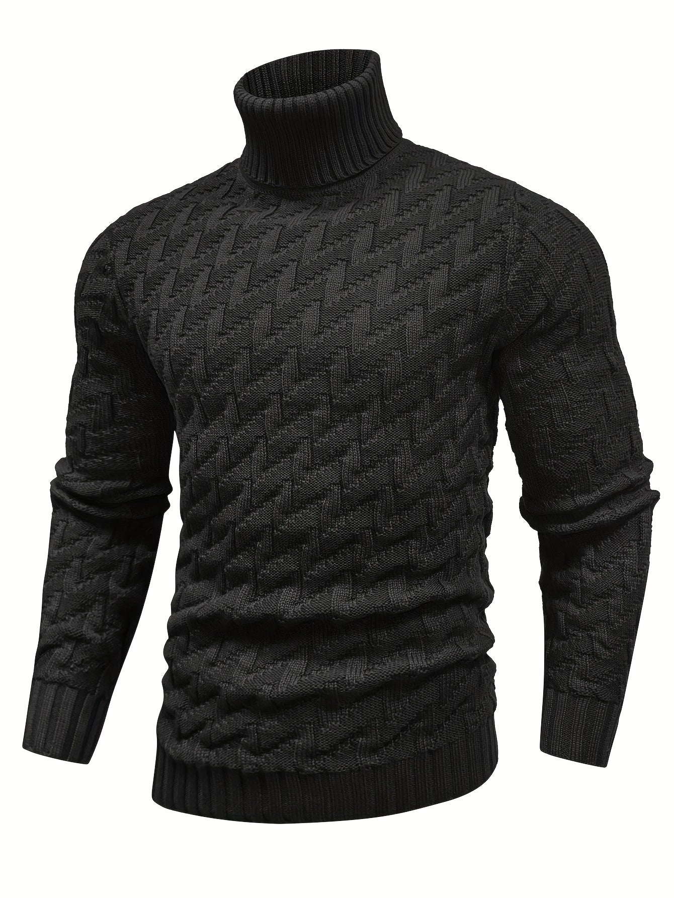 Autumn/Winter New High-neck Knitted Pullover, Trendy and Versatile, Perfect for Casual and Business Occasions