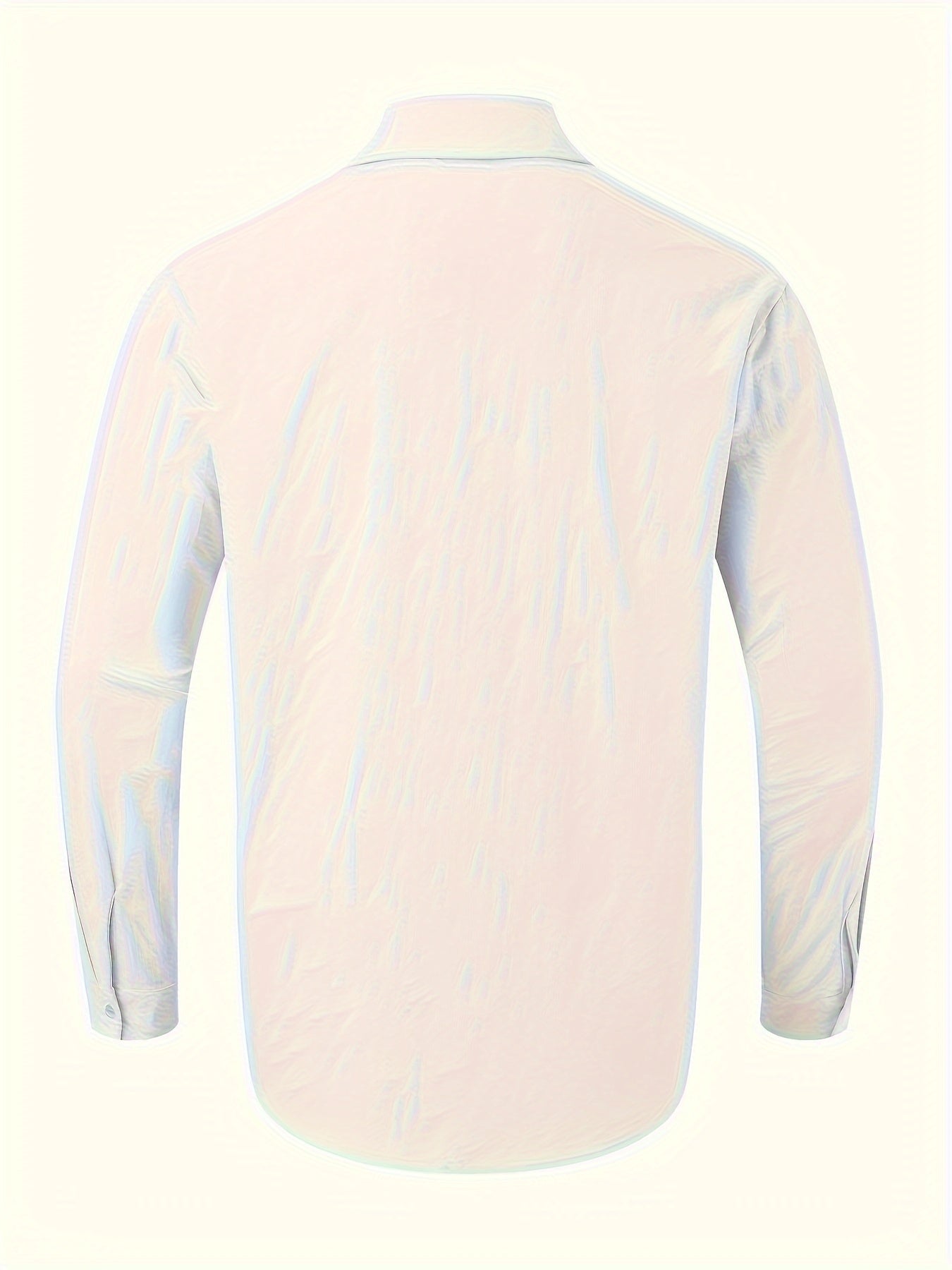 Men's Workwear Shirt with Chest Pockets & Button- Collar - Solid Color Long Sleeve Casual Button-Up for Spring/Fall, Regular Fit, Spring Fashion, Classic Design, Office Professionals, Fall Wardrobe, Timeless Style, Breathable