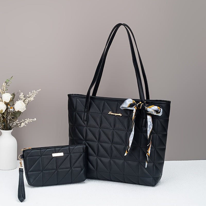 2 sacs triangle matelassés – grande capacité, avec porte-monnaie