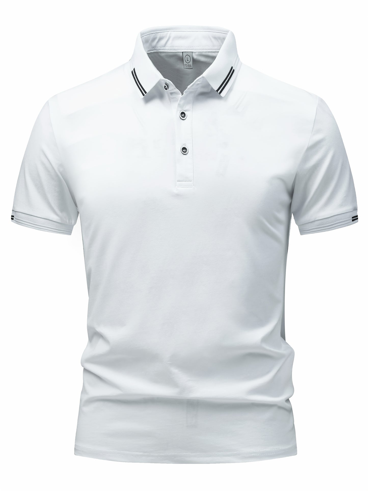 Men's Lightweight Business Casual Shirt - Breathable, Stretch Fabric Blend with Button Detail, Short Sleeve, Solid Color