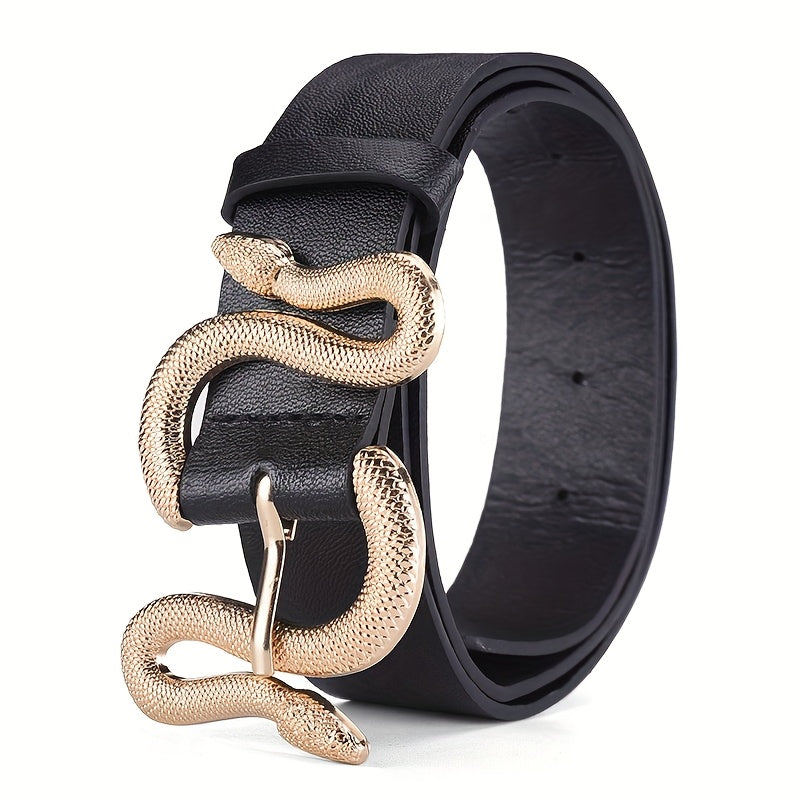 Ceinture tendance avec boucle en forme de serpent – Style rétro polyvalent, ceinture douce et à la mode