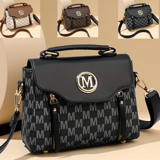 Sac Femme Élégant et Tendance – Design « M », Fermeture Zippée, Bandoulière Détachable et Ajustable, Idéal Sorties Quotidiennes et Shopping