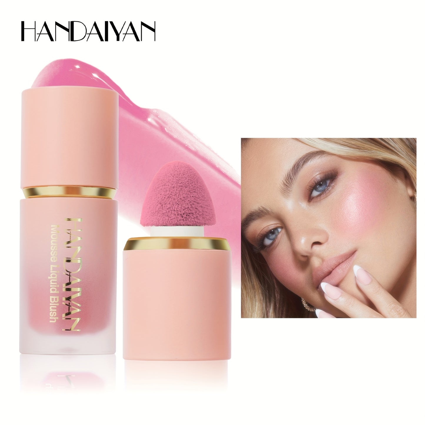 Blush Liquide Velours 6 Couleurs— Couverture Moyenne, Résistant à l’Eau et aux Taches, Tenue Longue Durée, Teinte Naturelle Baie, Sublime les Tons Beige Clair, Parfait pour Saint-Valentin, Festivals de Musique, Halloween et Cosplay de Noël