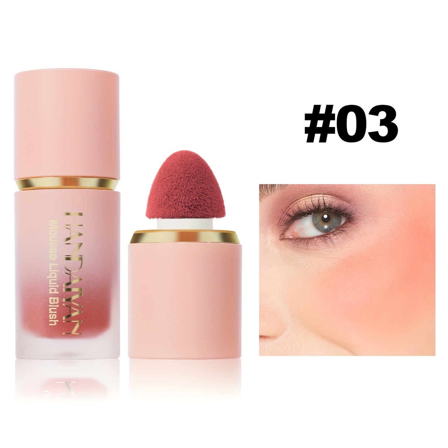 Blush Liquide Velours 6 Couleurs— Couverture Moyenne, Résistant à l’Eau et aux Taches, Tenue Longue Durée, Teinte Naturelle Baie, Sublime les Tons Beige Clair, Parfait pour Saint-Valentin, Festivals de Musique, Halloween et Cosplay de Noël