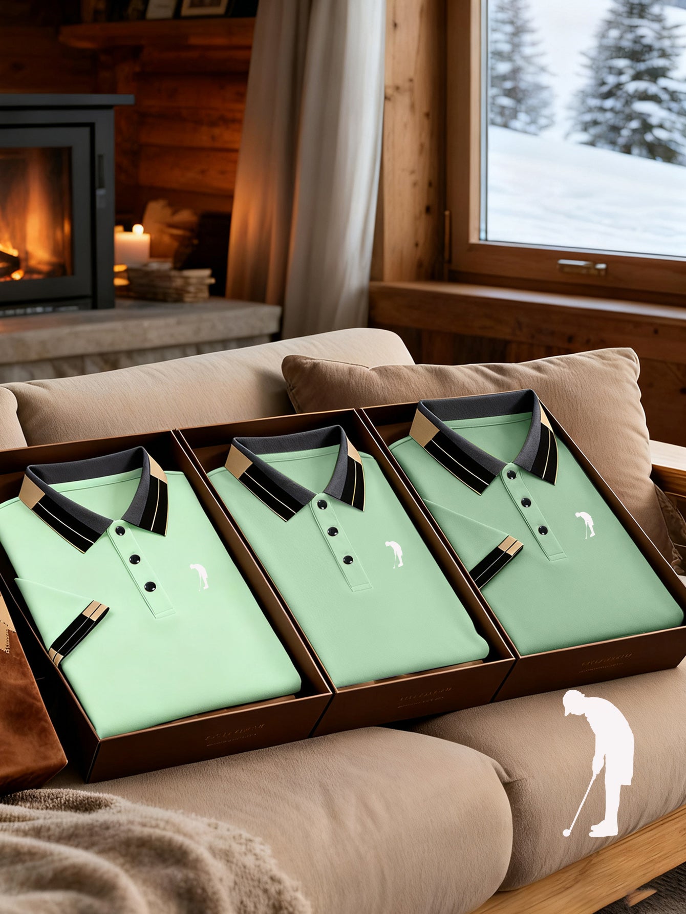 Lot de 3 Chemises Sport Color-Block TH-878 – Manches Courtes, Style Golf & Tennis