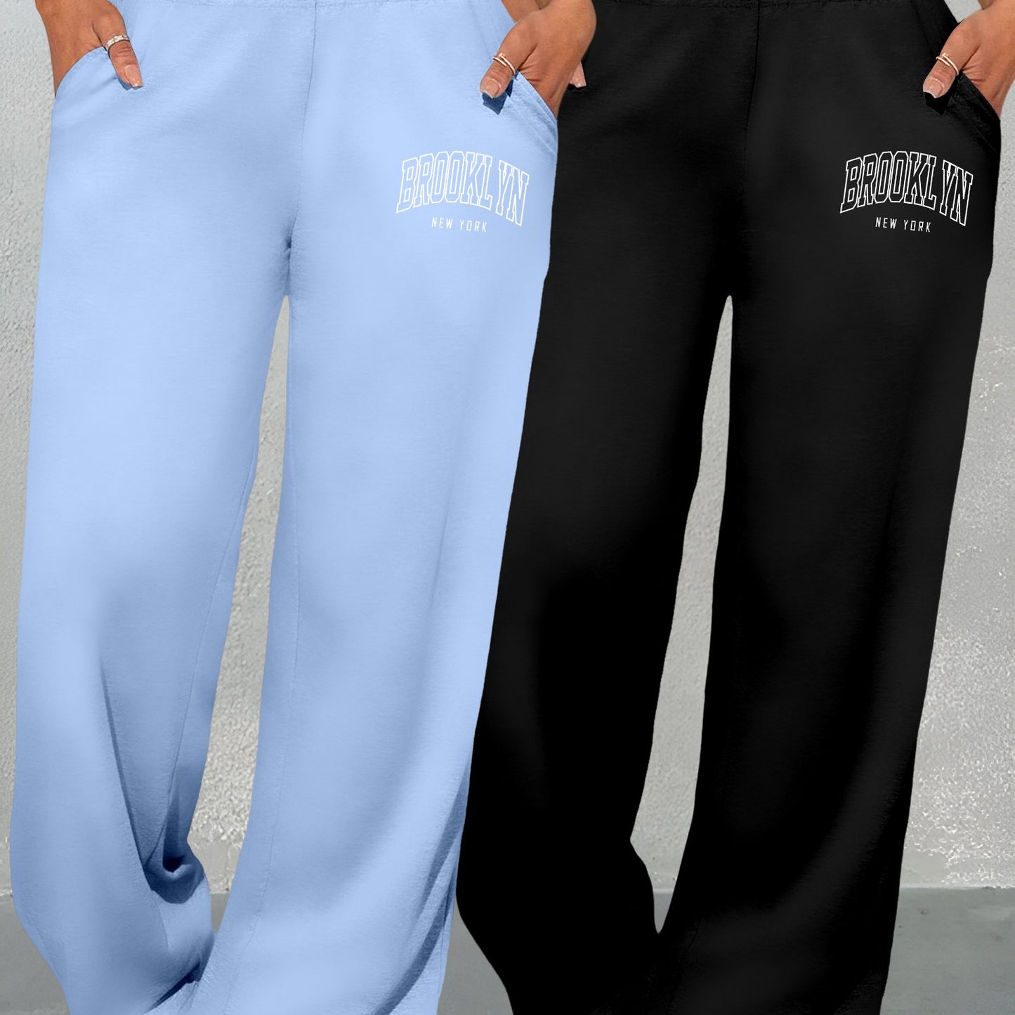 Ensemble Deux-Pièces Femme– Pantalon Taille Haute et Sweat Poches Ample