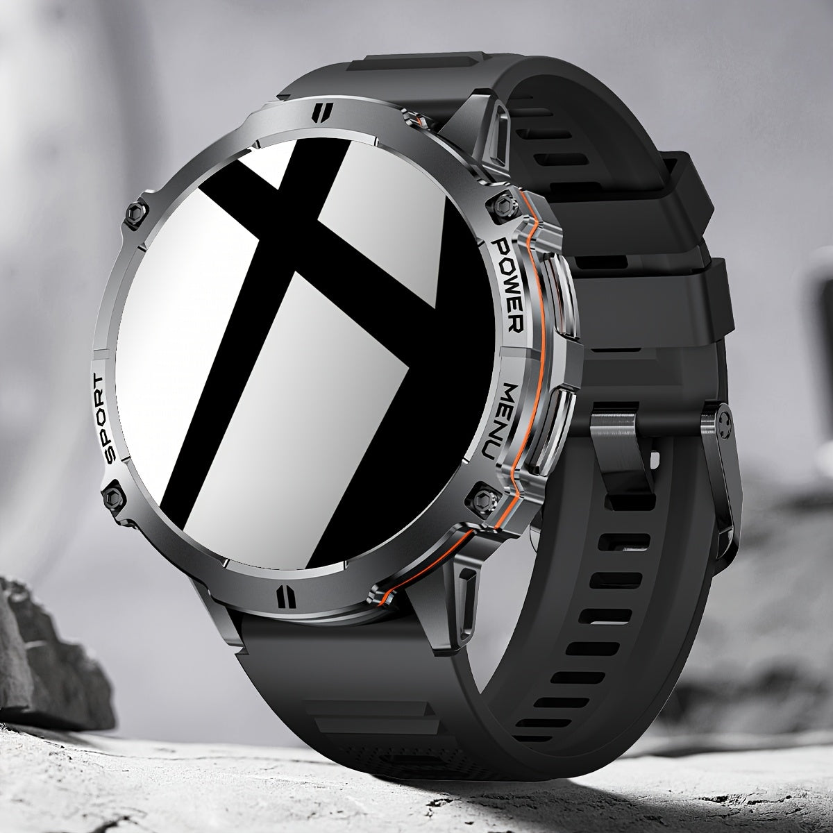 Montre Connectée  pour Homme – Appels Bluetooth, Écran AMOLED 4,39 cm, Batterie 900 mAh, 110+ Modes Sport, Tracker d’Activité, Télécommande Photo, Météo & Lecture Musique – Compatible iPhone/Android