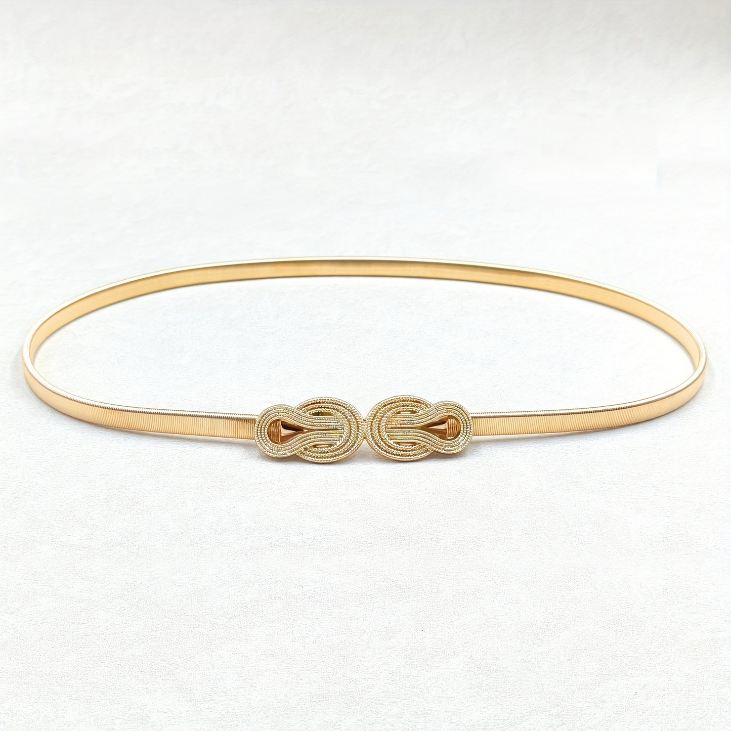 Lot de 5 ceintures élastiques vintage avec boucles assorties (printemps, chaîne, en U) – Ceinture étroite extensible pour robes, jupes et jeans, pour mariages, fêtes et usage quotidien, accessoire polyvalent pour toutes occasions