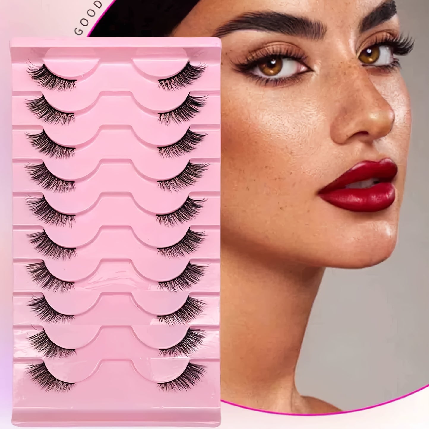 10 Paires de Demi-Cils – 5-10 mm, Cils d’Angle Wispy, Demi-Cils Naturels, Réutilisables, Faciles à Poser, Parfaits pour Toutes Occasions