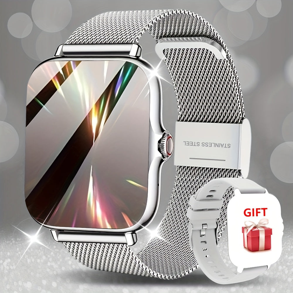 Montre Connectée 1,84” HD – Notifications Appels et Messages, Modes Sport, Calculatrice, Tracker Fitness, Compatible iPhone & Android, Cadeau Parfait