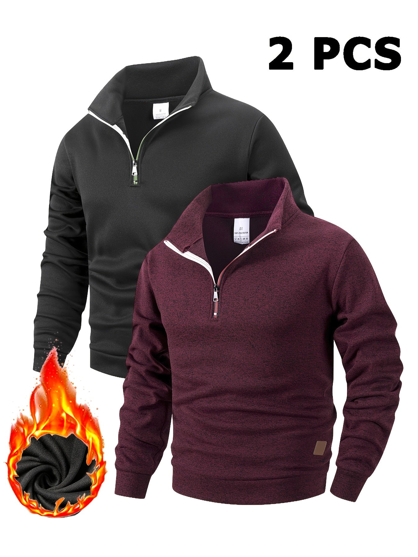 Sweat-shirt de sport homme printemps/automne – polaire légère, demi-zip, col montant et manches longues, adapté pour la course quotidienne, le fitness et le casual, léger et ajusté, idéal pour l’automne et l’hiver