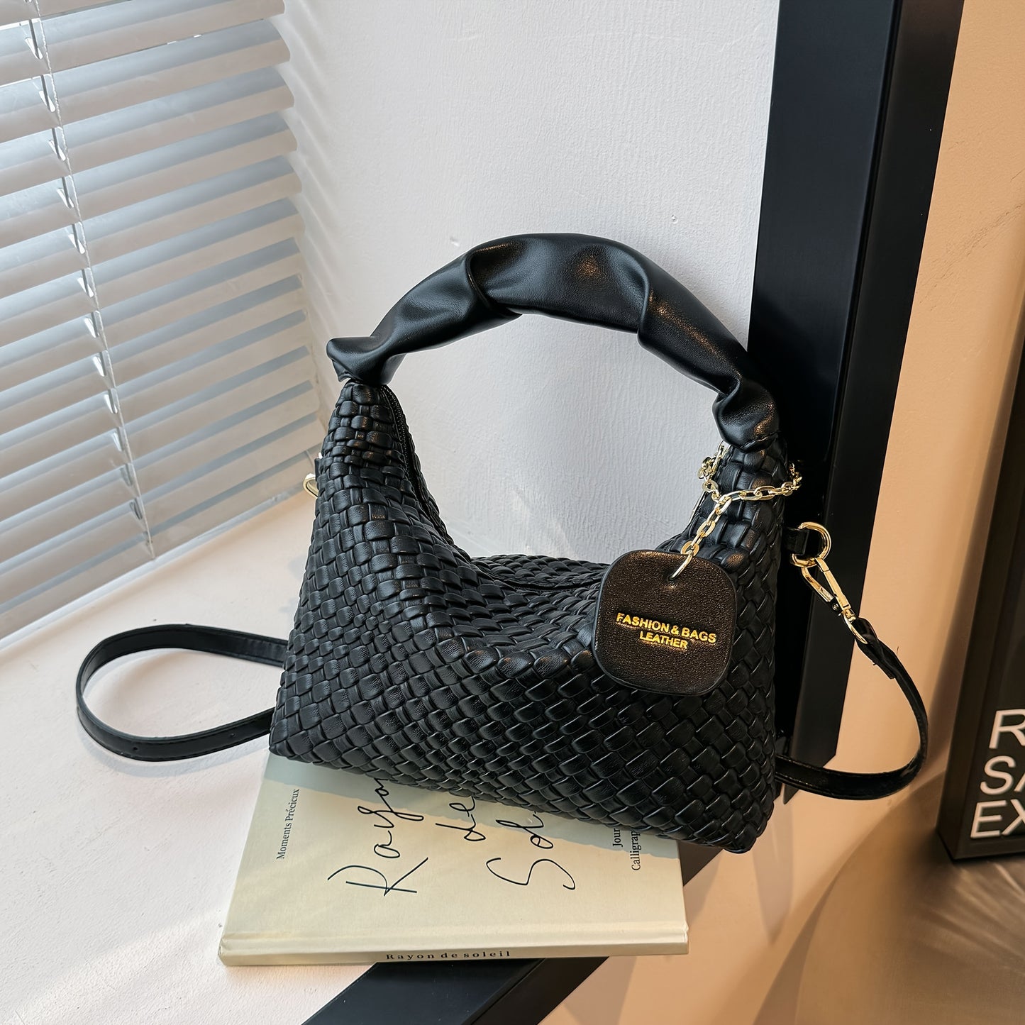 Sac tressé pour femmes – mini sac élégant, style hobo plissé simple, pratique et tendance