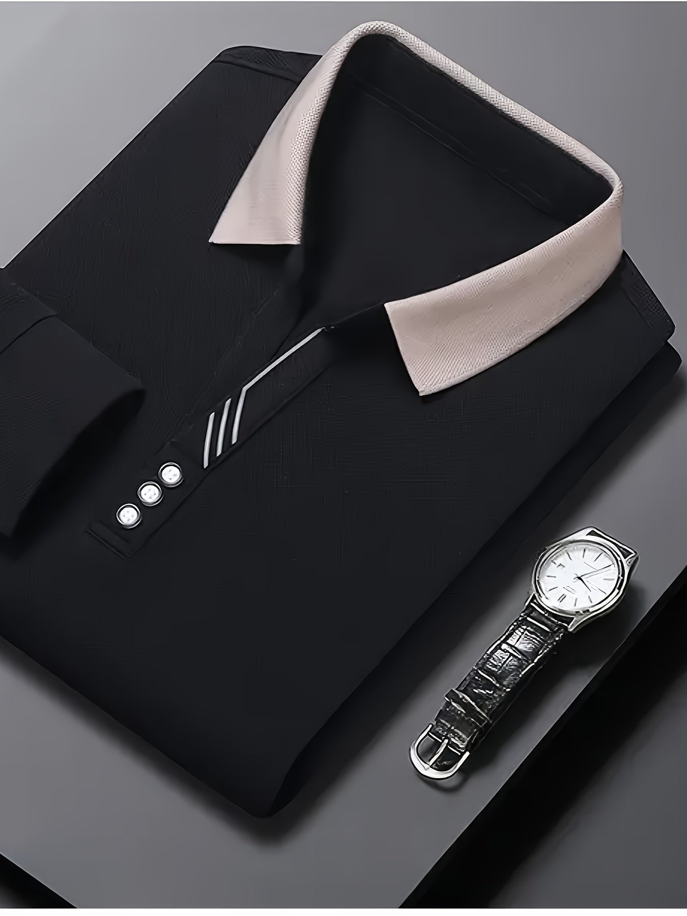 Men's Comfortable Casual Durable Long Sleeve Shirt with Button Decoration