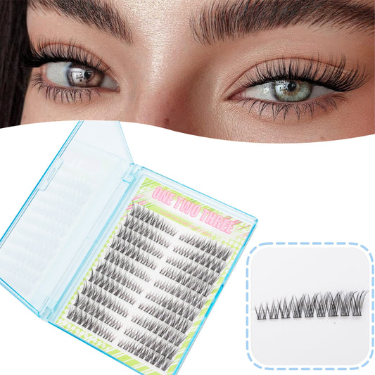 10 Rangées d’Extensions de Cils Naturelles — 180 pcs, Style Original, Look Naturel, Faciles à Appliquer, DIY Cils 3D Cat Eye