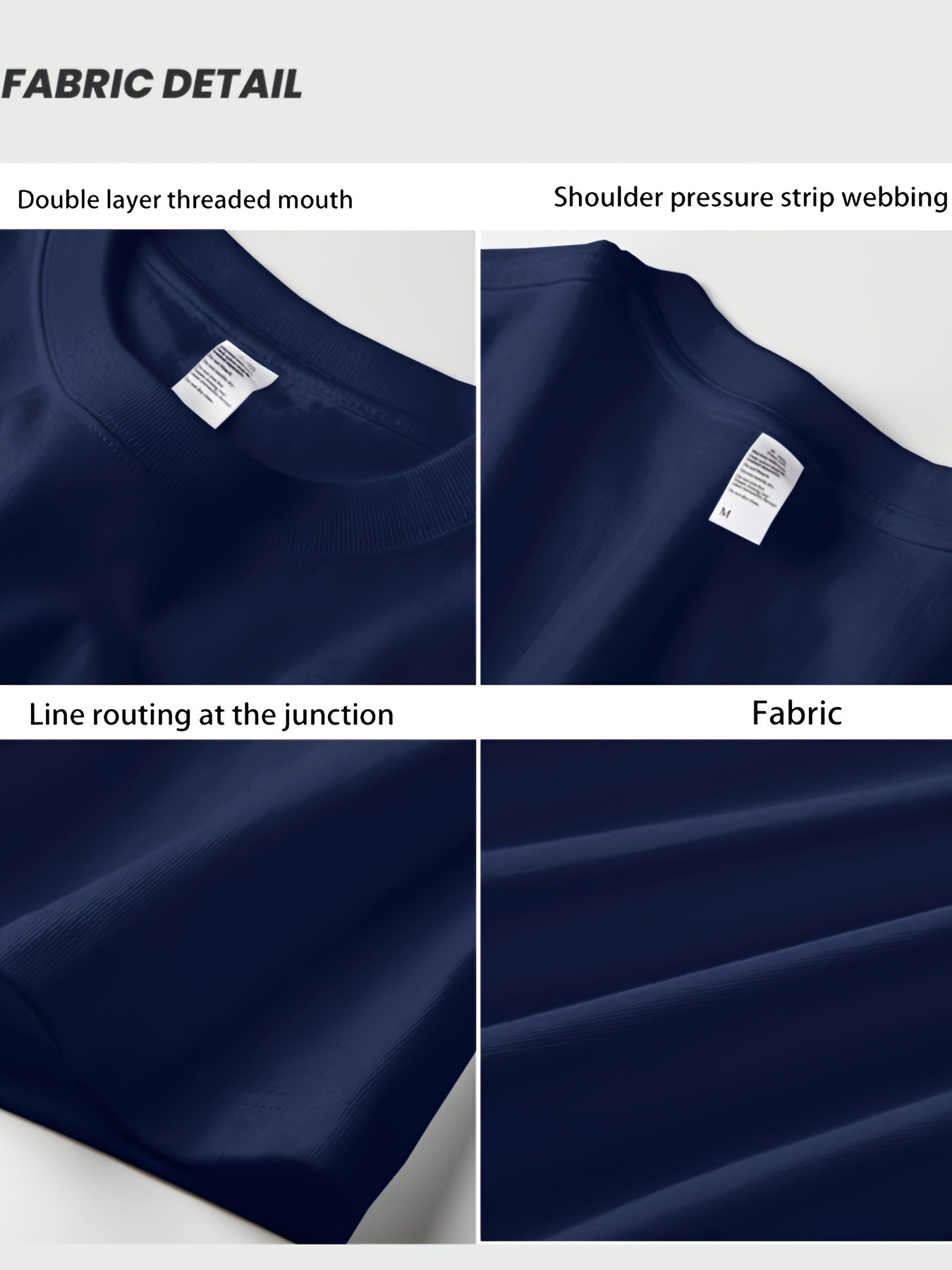 Heavy cotton letter printed short-sleeved T-shirt men's summer loose and versatile top