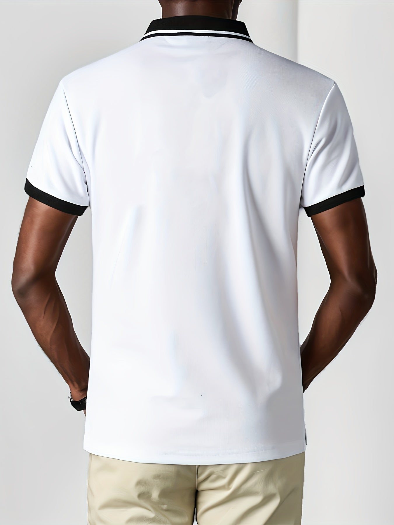 Border British Royal Casual Fashion Shirt, American Miami Solid White High-Quality Natural Fabric Soft Comfortable Non-Fading No Shrinkage Anti-Pilling Slimming Stretch Breatha