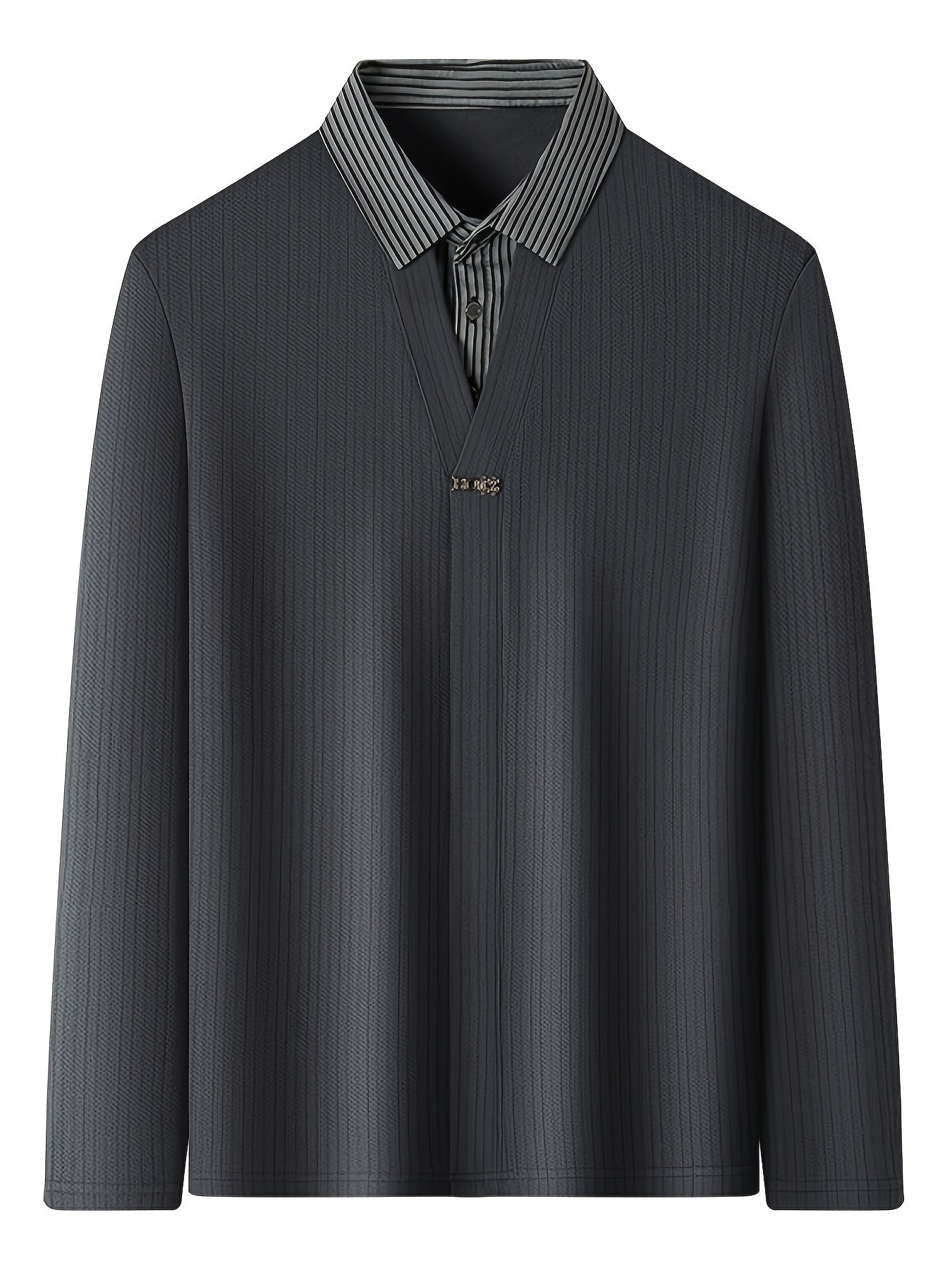 Stylish Two-Piece Lapel Shirt, Breathable Long-Sleeve Golf Top Suitable for Everyday Casual Wear in Spring And Autumn.