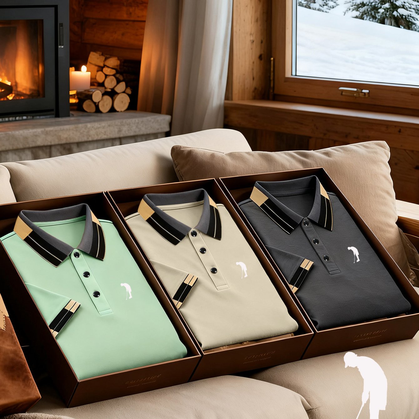 Lot de 3 Chemises Sport Color-Block TH-878 – Manches Courtes, Style Golf & Tennis