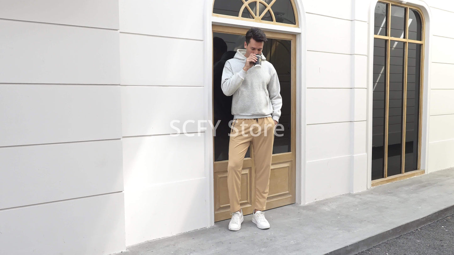 3pcs Joggers Homme – Cordon, Poches Zippées, Sport & Casual, Noir, Tout Saison