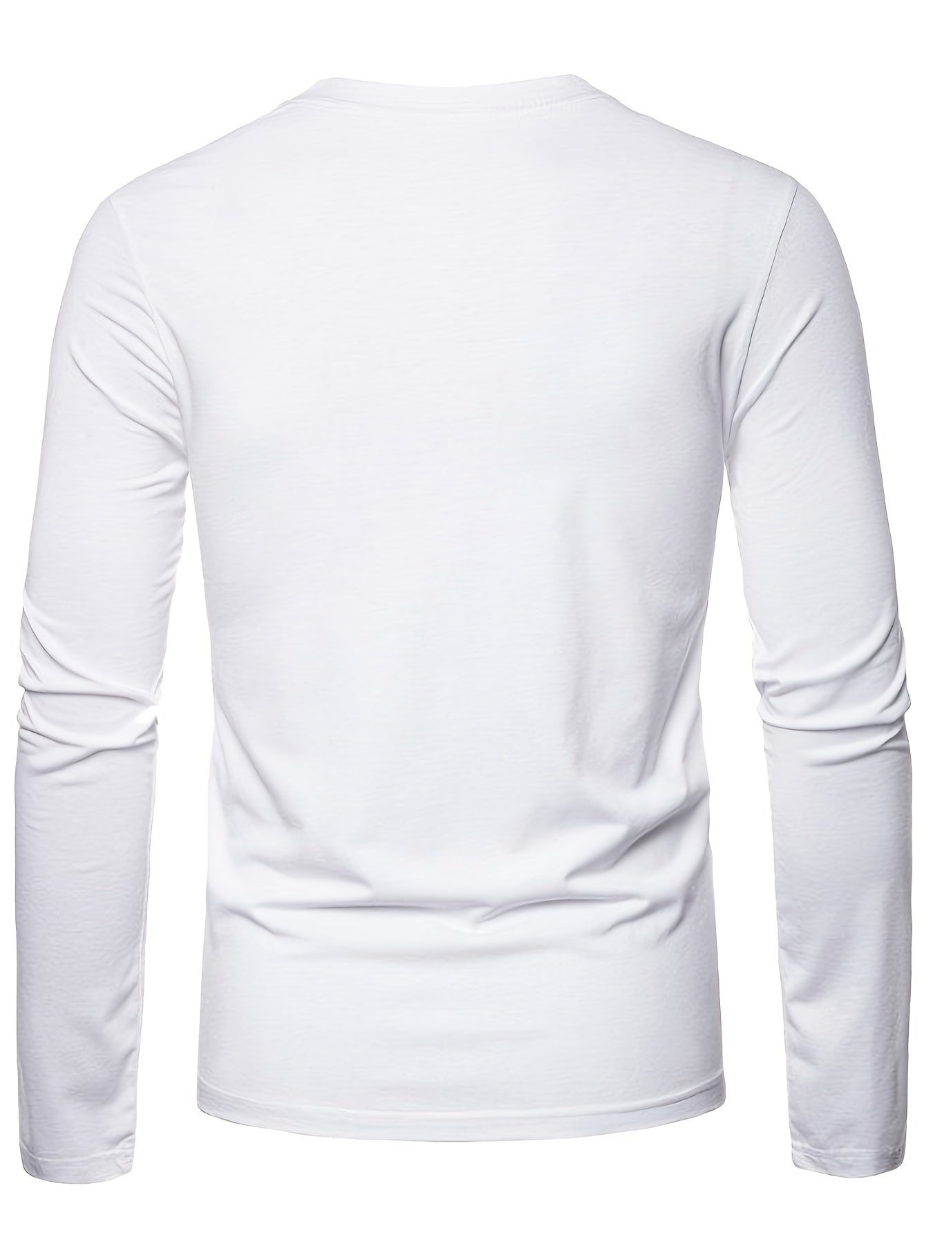 Men's pure cotton long sleeved T-shirt with letter print, casual round neck, breathable sports top, comfortable regular style, fashionable, ideal gift for outdoor activities, regular sleeve length, suitable for all seasons