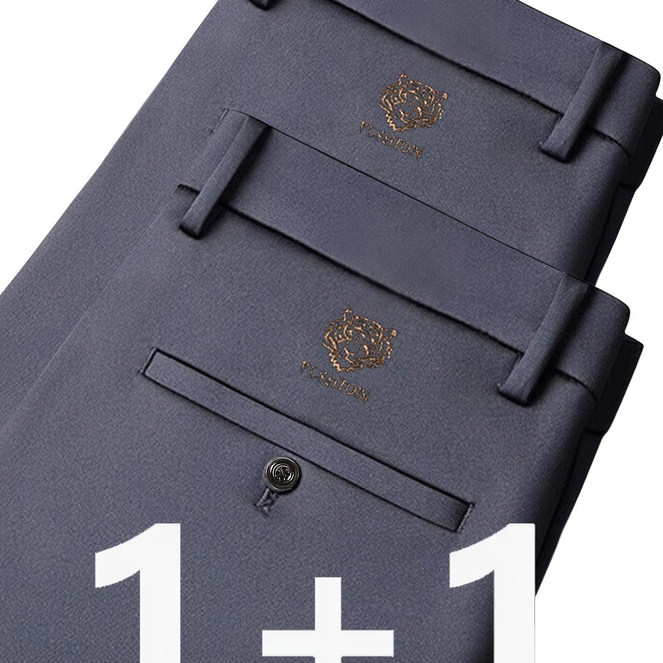 2pcs Pantalons Homme – Anti-Rides, Sans Repassage, Formels, Moyen Âge & Seniors