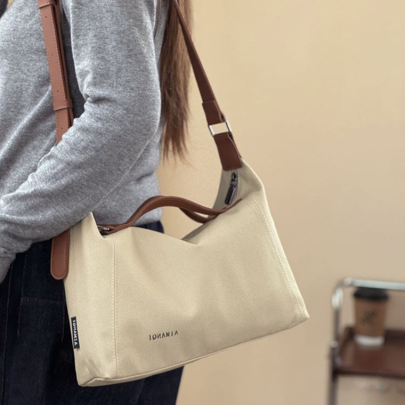 Sac fourre-tout japonais et coréen original – style simple et décontracté, polyvalent, bandoulière pour étudiants et usage quotidien