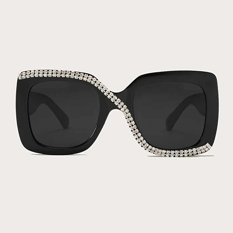 Lunettes Oversize à Strass – Monture Cristaux & Design Tendance