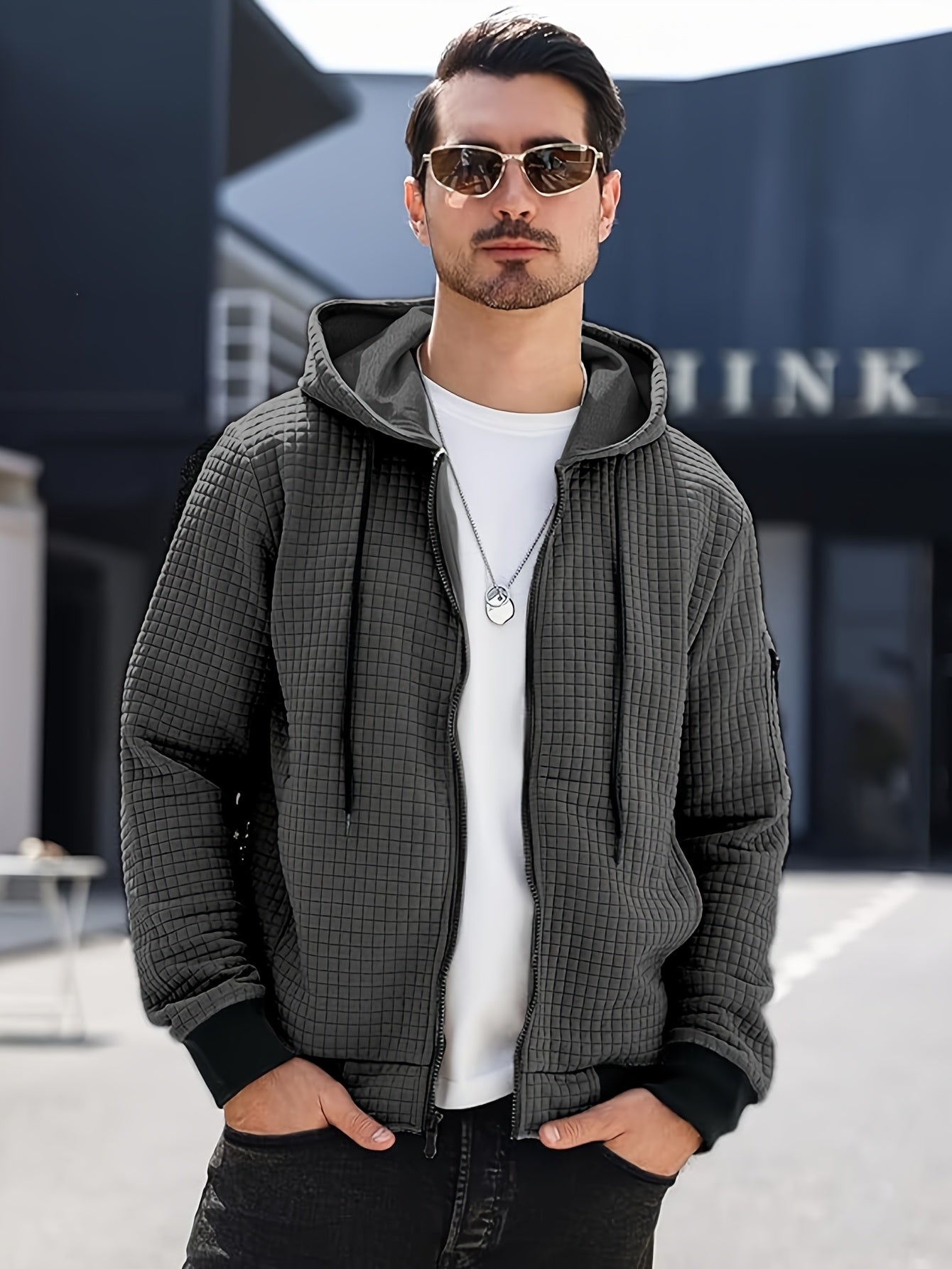 Veste ouverte à capuche pour homme grande taille – PLUS SIZE