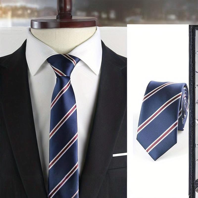 Cravate Homme Rayée Bleue – Idéale Cadeau Père & Style Business