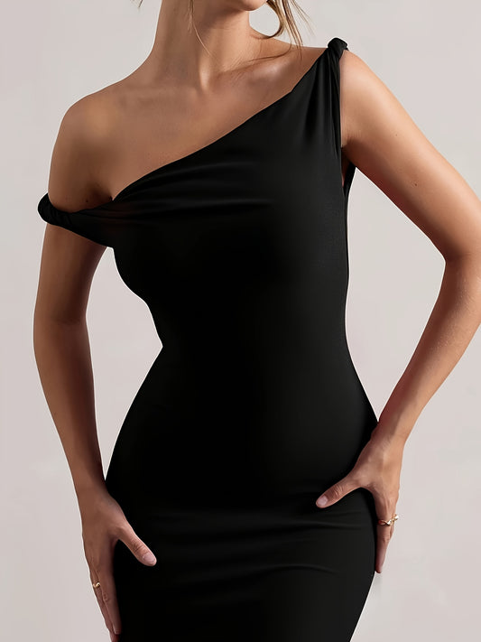 Robe Femme Élégante Épaules Dénudées pour Soirée et Événements Formels — Coupe Ajustée Non Extensible, Robe de Soirée, Tenue Sophistiquée Toute l’Année pour Femmes