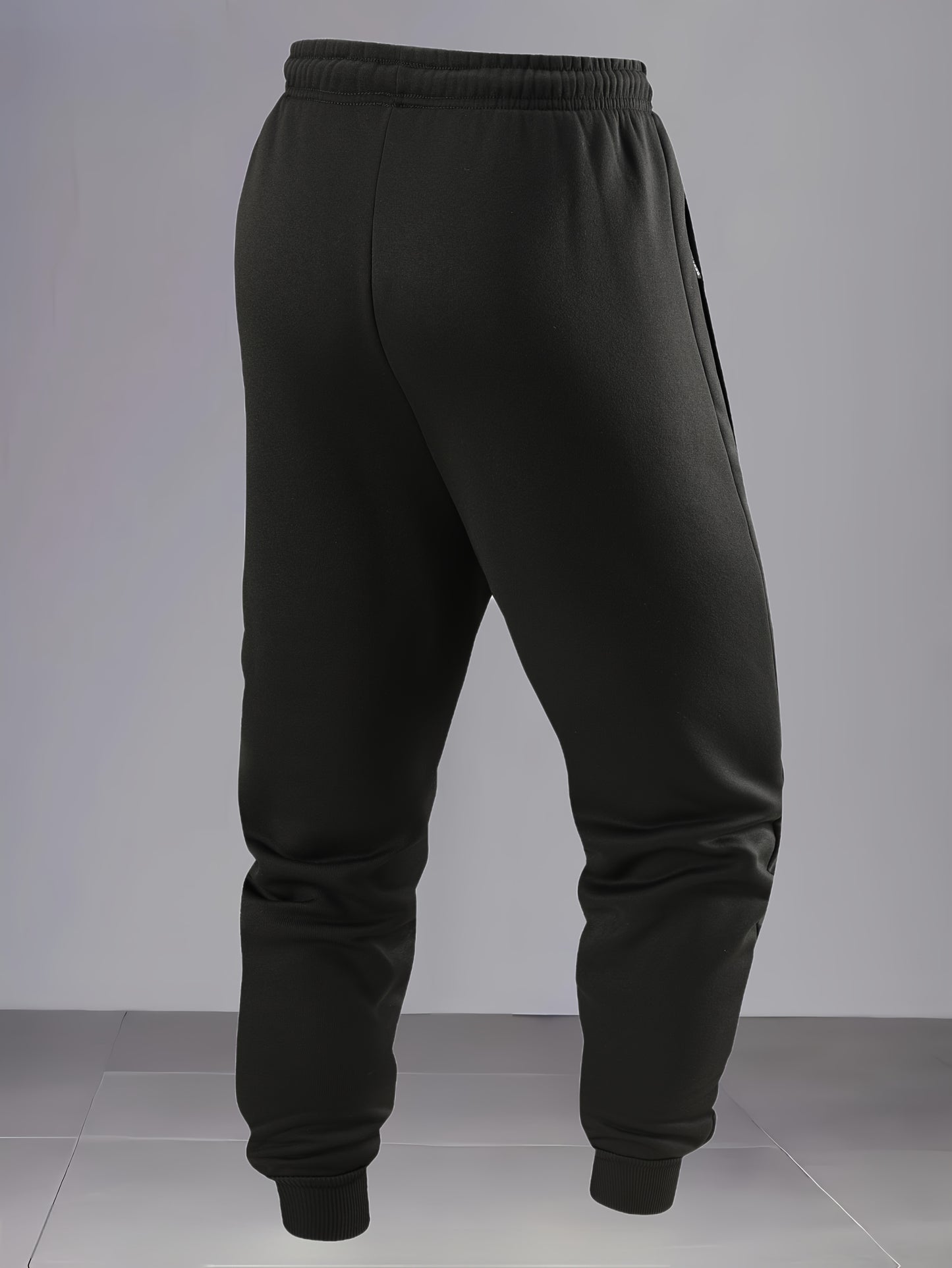 4pcs Pantalons Hiver Homme – Polaire, Cordon, Loose Fit, Outdoor & Casual, Bleu/Gris/Noir