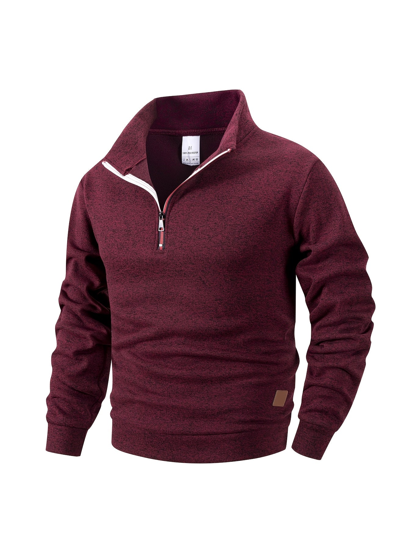 Sweat-shirt de sport homme printemps/automne – polaire légère, demi-zip, col montant et manches longues, adapté pour la course quotidienne, le fitness et le casual, léger et ajusté, idéal pour l’automne et l’hiver