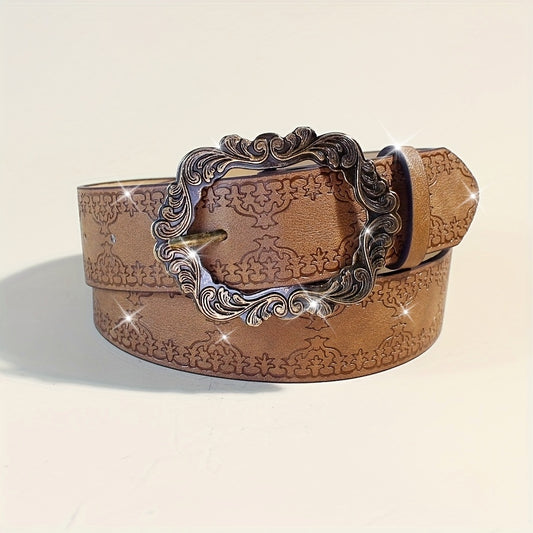 Lot de 3 ceintures rétro Y2K bohème en PU pour femmes – Bande de taille vintage usée polyvalente avec accents décoratifs, ceintures grande taille pour femmes