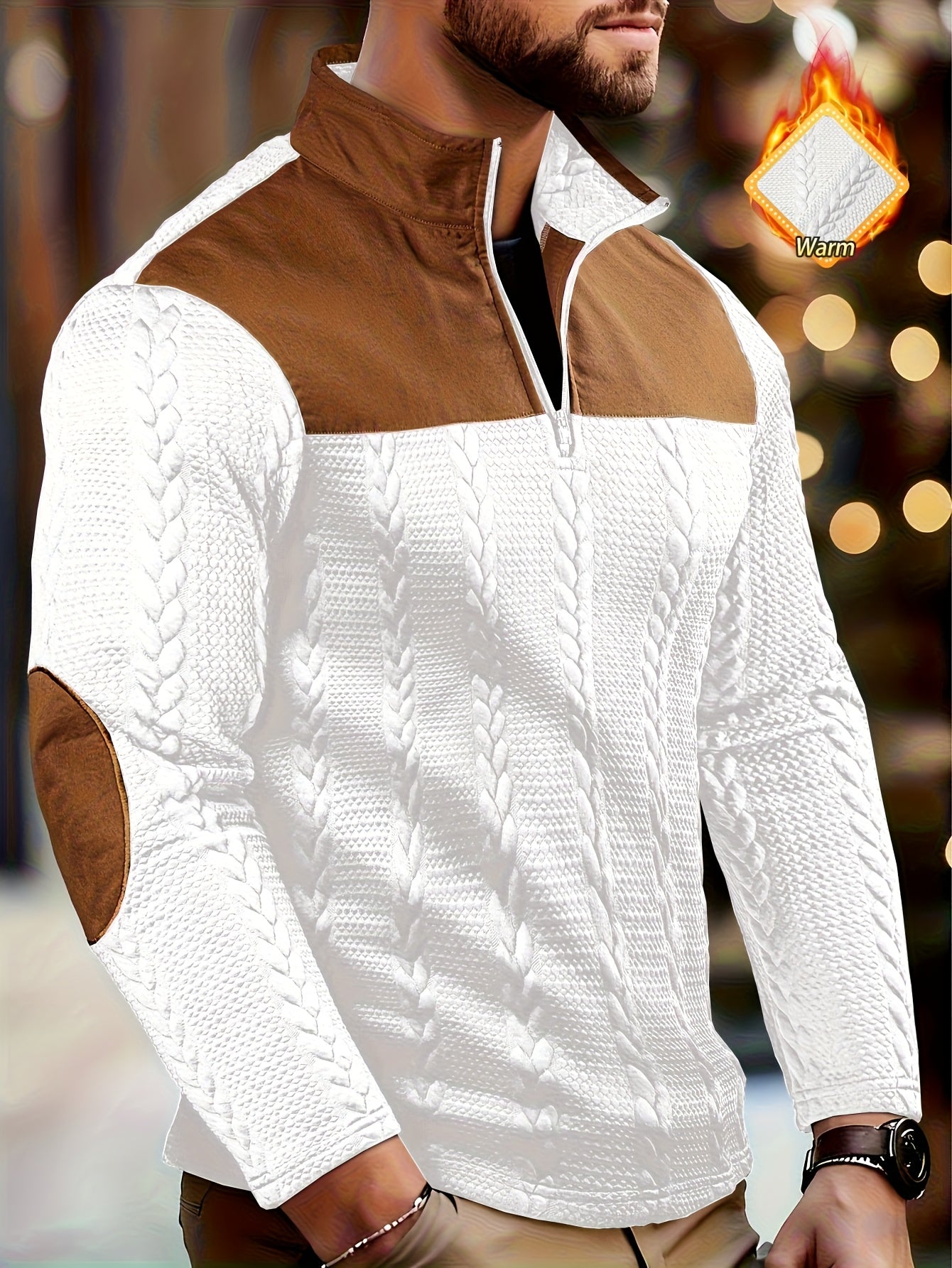 Henley Homme – Automne/Hiver, Manches Longues, Color Block et Zip