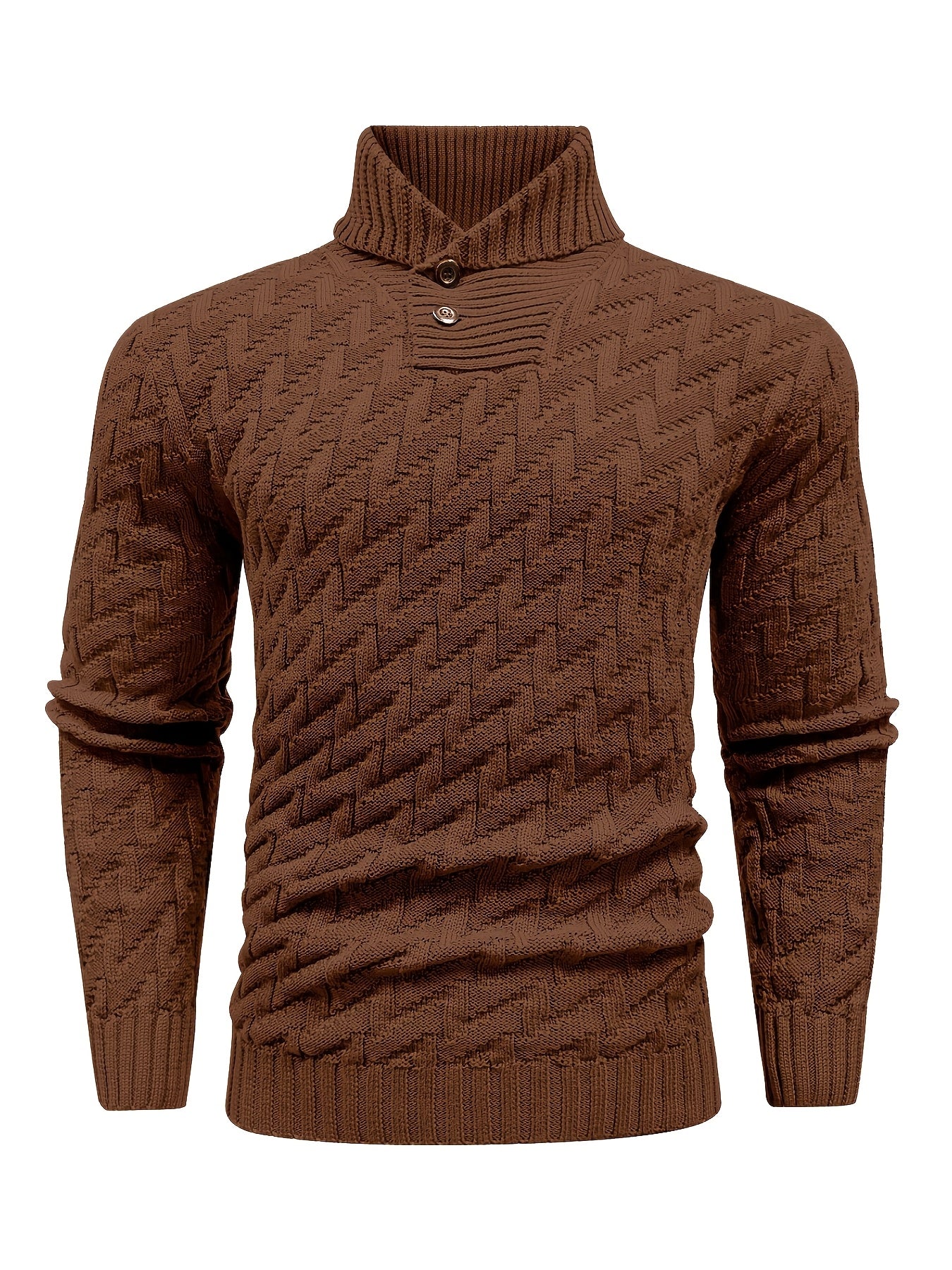 Men'S Stylish Pullover Sweater with a Collar for Commuting in Solid Colors.